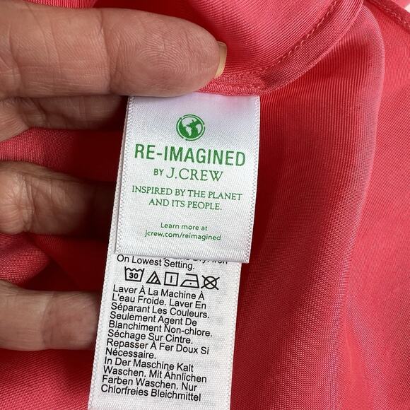 J. Crew Gwyneth Slip Dress Size 16 in Brilliant Papaya Cupro Blend Fairy NWT - Picture 7 of 12